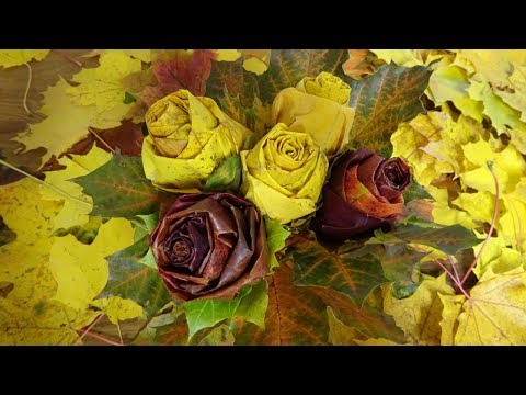 Букет из кленовых листьев своими руками мастер класс: Букет из кленовых листьев своими руками. Поделки из осенних листьев своими руками. Цветы из кленовых листьев, розы из листьев пошагово, мастер класс