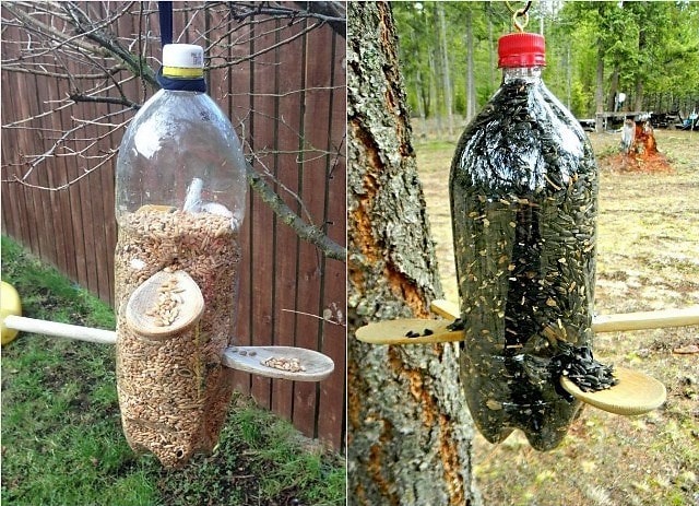 Сделать кормушку своими руками из бутылки: Кормушка для птиц из пластиковой бутылки: 700 фото, инструкции