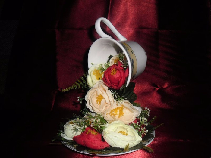Парящая чашка своими руками мастер класс с цветами: Парящая чашка с цветами канзаши своими руками, мастер-класс