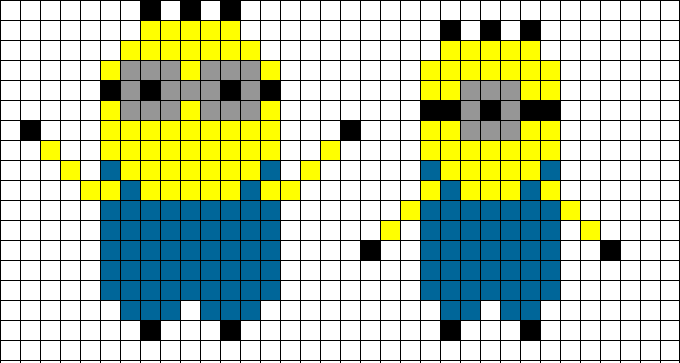 Рисовать миньона по клеточкам в тетради: Рисунки по клеточкам «Миньоны» ☆ 34 рисунка