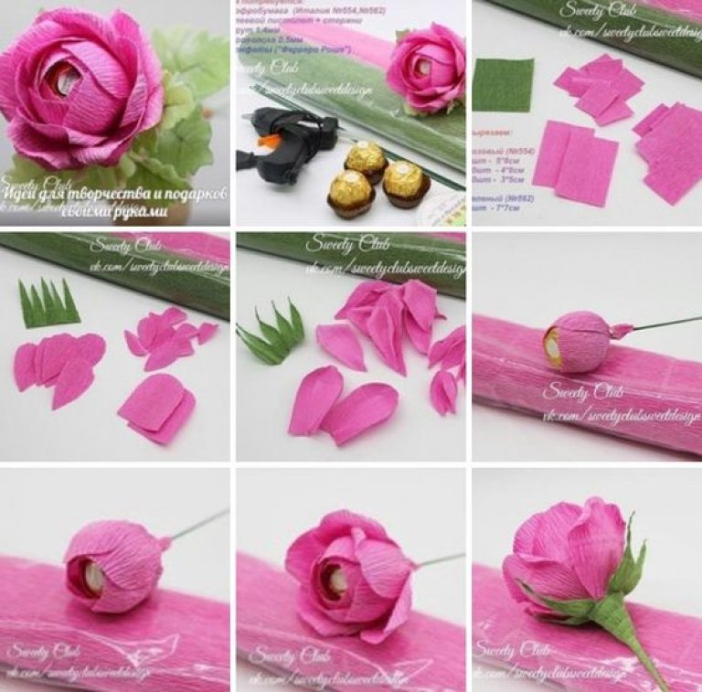 Букеты розы из конфет своими руками пошаговое фото: Букет из конфет своими руками: пошагово с фото