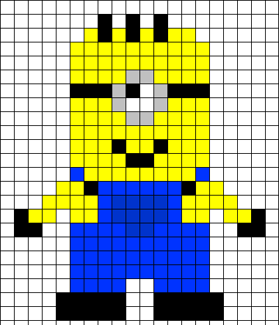 Рисовать миньона по клеточкам в тетради: Миньоны - рисунки по клеточкам