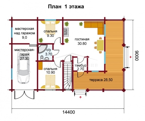 Проект гаража с мастерской: чертежи и эскизы с размерами, варианты конструкций и материалов