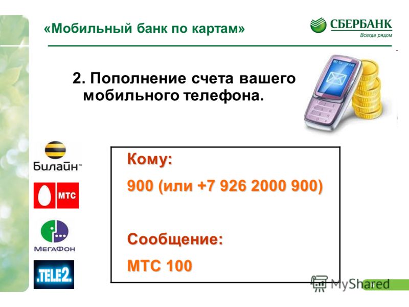 Пополнить счет телефон с карты сбербанк: Короткие команды USSD — СберБанк