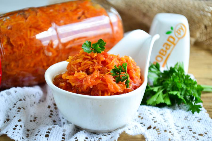 Икра из помидоров и моркови: Икра из моркови с помидорами на зиму рецепт с фото пошагово