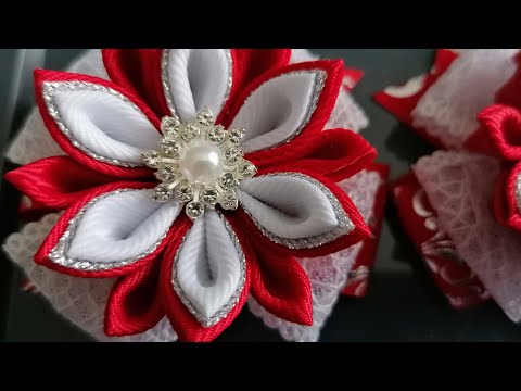 Мастер класс цветы в технике канзаши видео: Резинка канзаши мастер класс \ Elastic kanzashi master class - YouTube