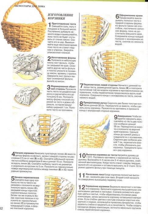Корзина из соленого теста пошагово: Мастер-класс: Корзинка из соленого теста