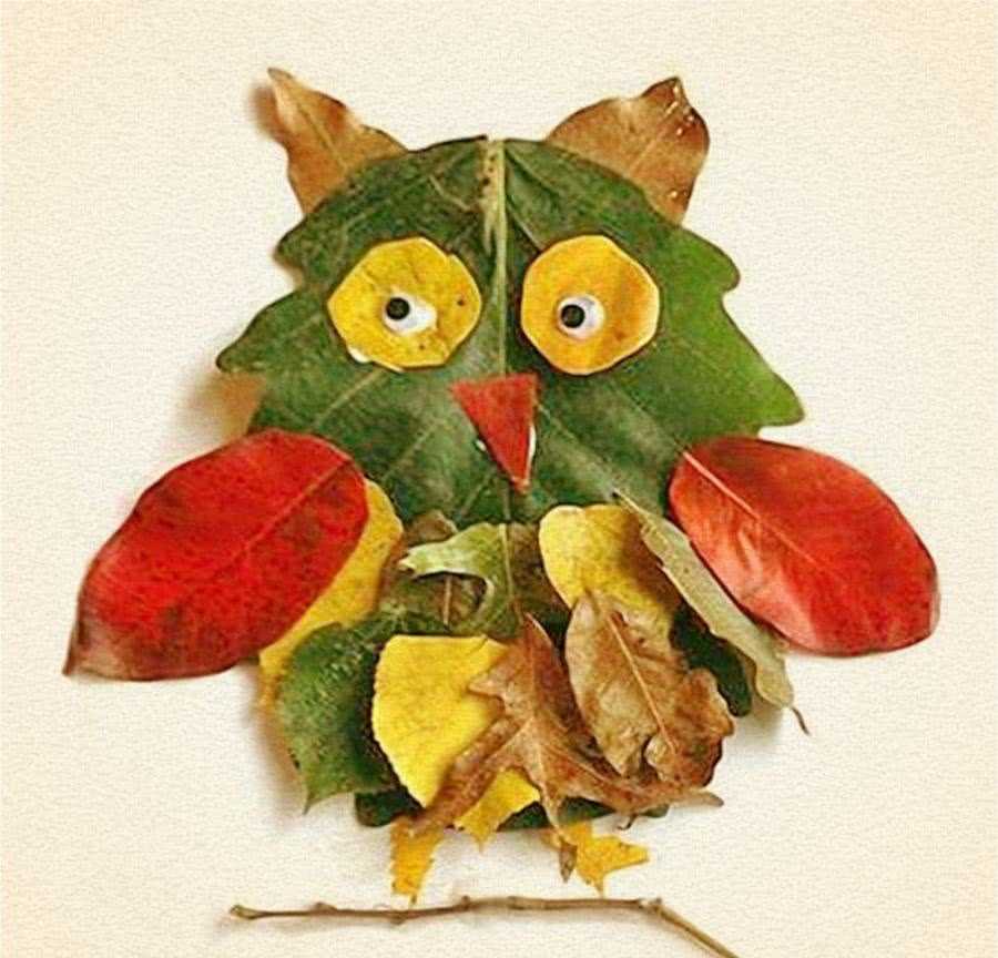 Поделки в садик осень своими руками сова из листьев: Сова из листьев своими руками: как сделать поделку сову из листьев в пакете, осенняя поделка