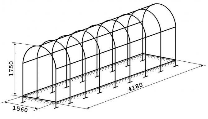 Теплицы чертежи: Чертежи и размеры теплицы из поликарбоната: фото парника 3:6, 3:4