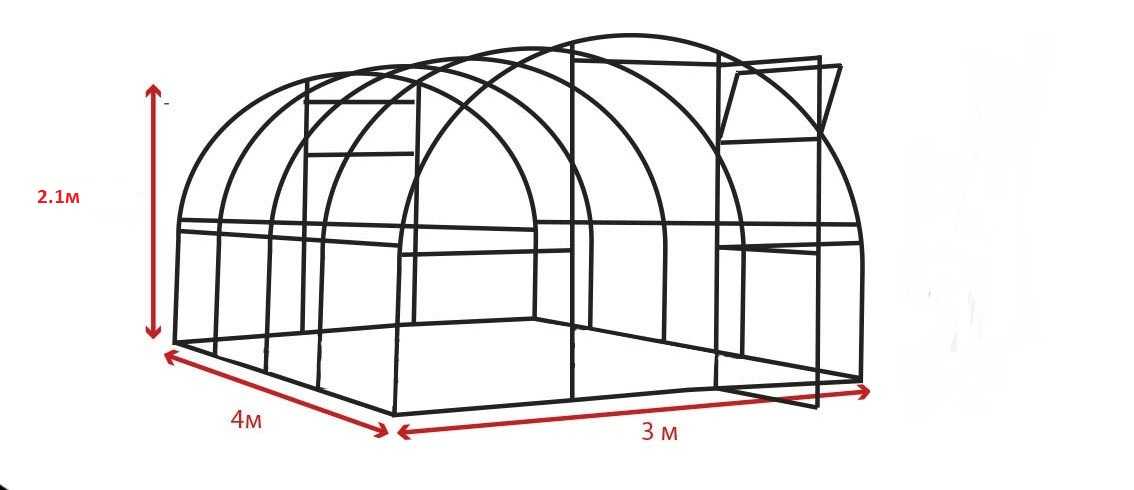 Чертежи теплицы из поликарбоната: Чертежи и размеры теплицы из поликарбоната: фото парника 3:6, 3:4