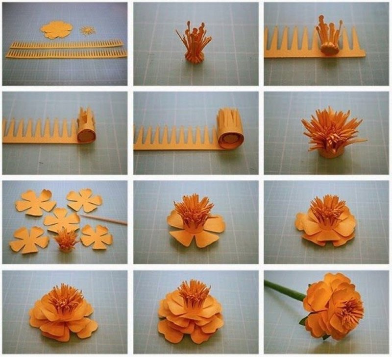 Цветы из бумаги пышные: Объемные цветы из бумаги своими руками. Пошаговые инструкции + 400 фото