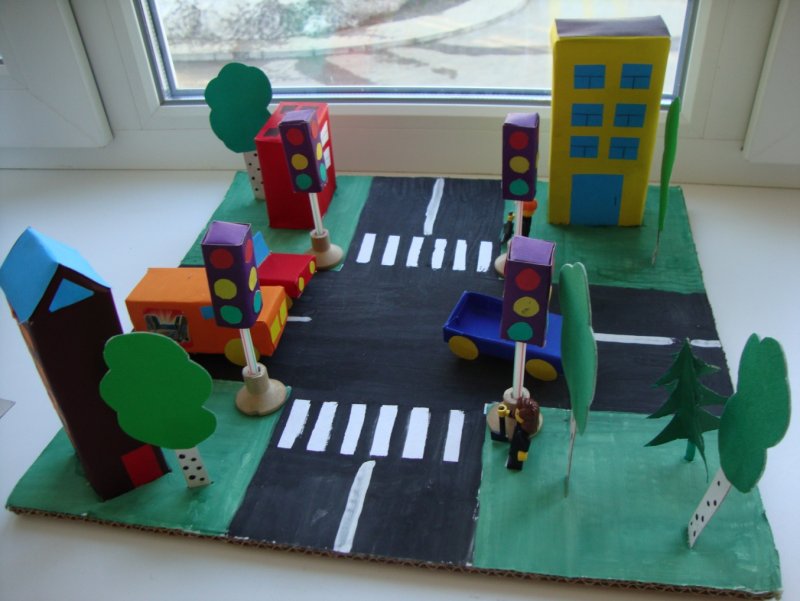 Поделка на тему дети и дорога: Поделки на тему дорожного движения (72 фото)