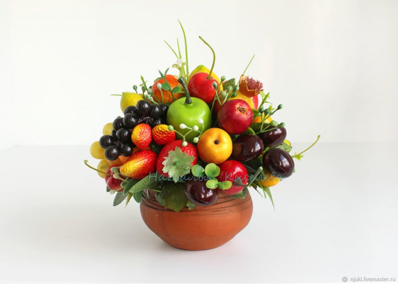 Как сделать панно из искусственных фруктов своими руками: Объемная картина или панно из фруктов своими руками: муляжные фрукты в корзинке