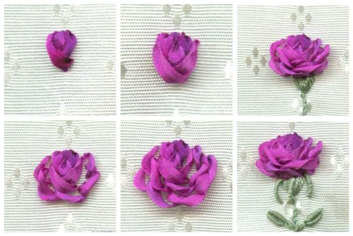 Вышивка лентами роза мастер класс для начинающих пошагово: мастер класс с пошаговым фото и видео