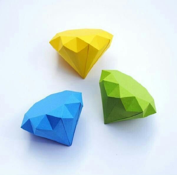 Кристаллы оригами: Кристалл из бумаги, Crystal made of paper - YouTube