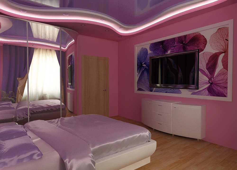 Потолки двухуровневые из гипсокартона в спальне: 68 фото, идеи дизайна потолка
