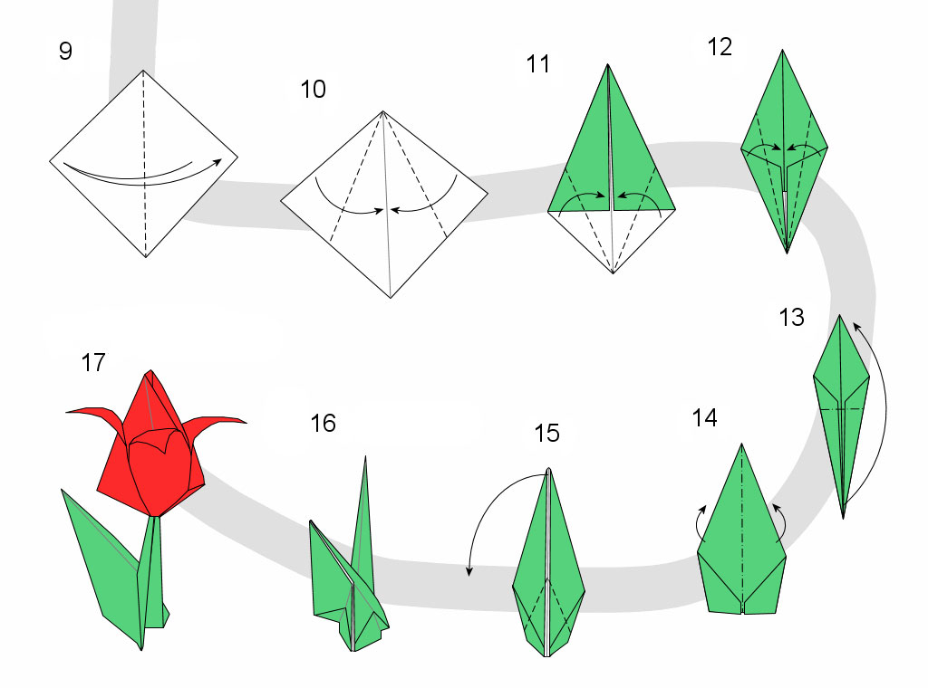 Самый простой цветок оригами: 10 вариантов как сделать цветы оригами своими руками