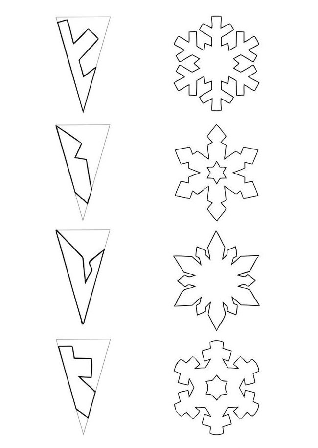 Снежинки делать: 40 трафаретов и идей с фото