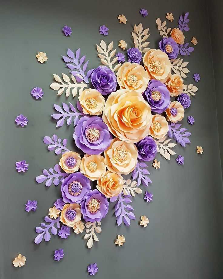 Стена из бумажных цветов своими руками: Как сделать цветы на стену из бумаги: идеи, выбор материала, мастер-классы