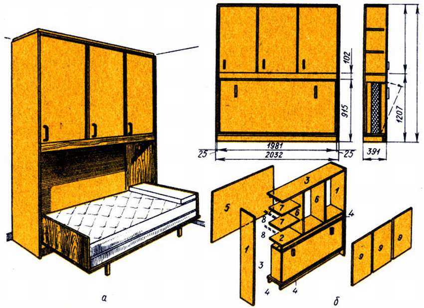 Подъемная кровать своими руками: Шкаф кровать своими руками