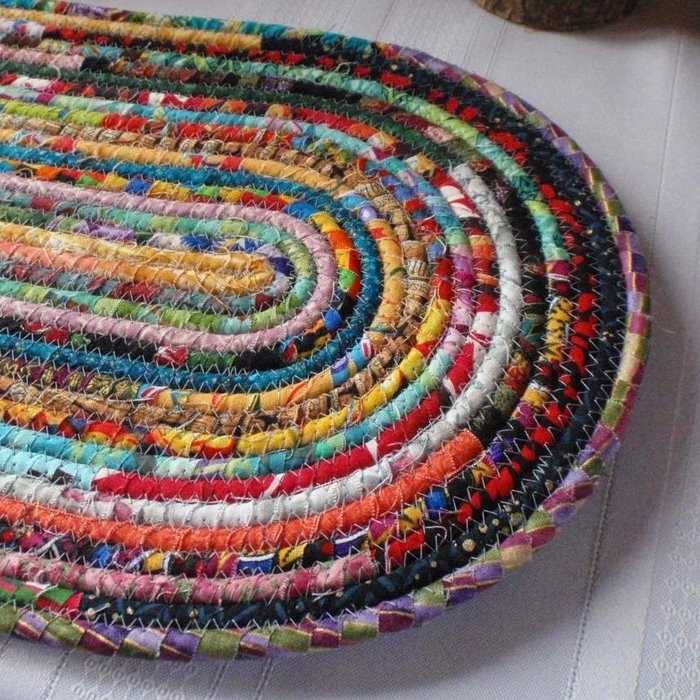 Плетение коврика из лоскутков: Как сплести коврик из лоскутков без крючка с фото и видео