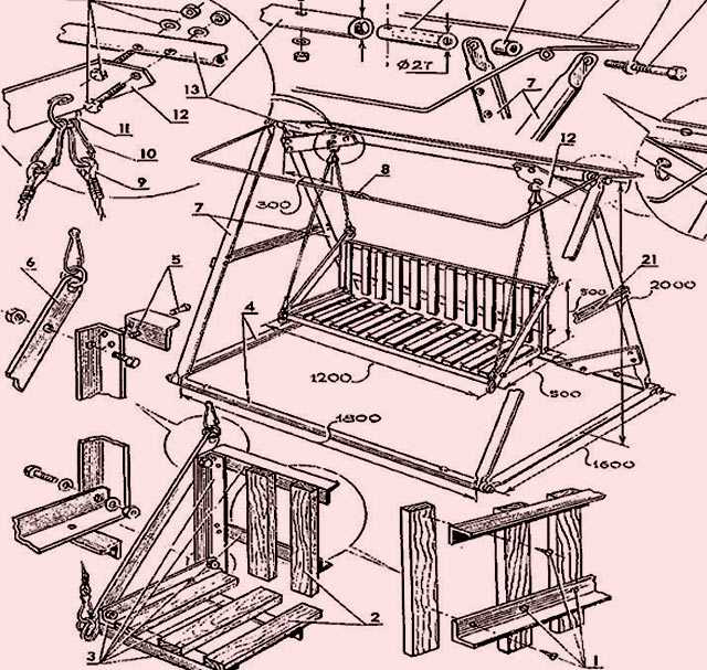 Качели своими руками из металла чертежи и фото для дачи: чертежи садовых детских качелей, большие раскладные уличные варианты для дачи