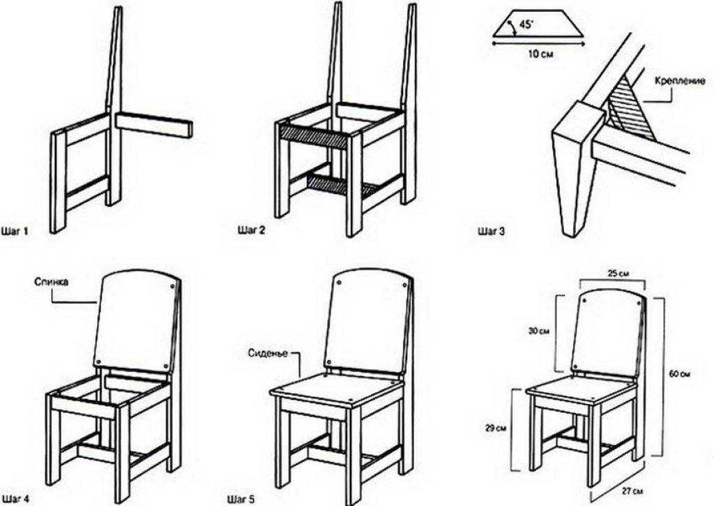 Как правильно собрать стул деревянный: Стул из дерева своими руками