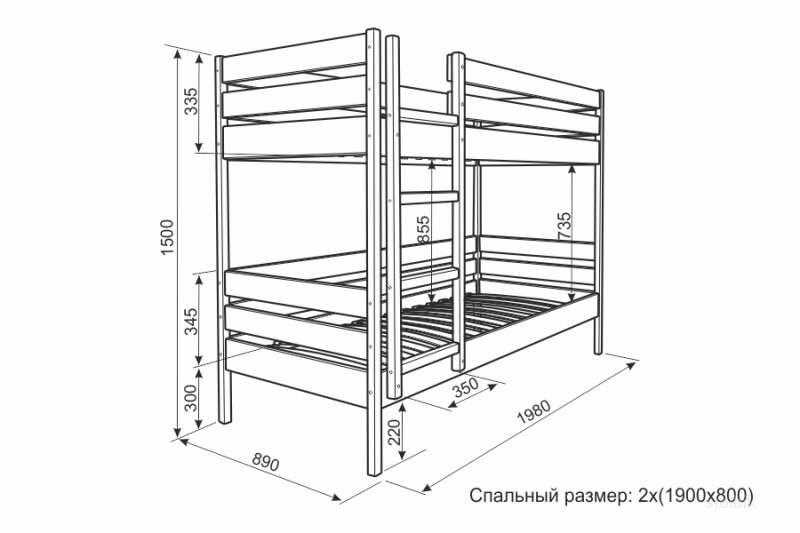 Кровать деревянная своими руками чертежи: Чертежи кроватей из дерева своими руками