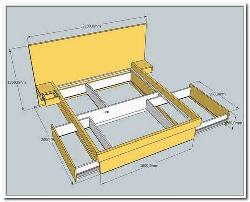 Кровать деревянная своими руками чертежи: Чертежи кроватей из дерева своими руками