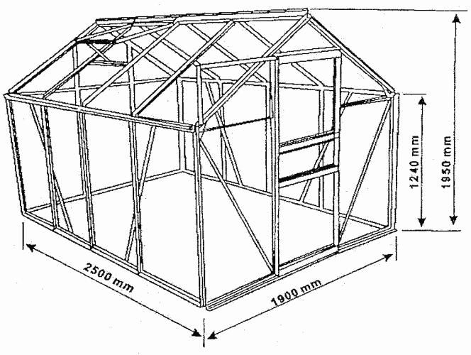 Теплицы чертежи: Чертежи и размеры теплицы из поликарбоната: фото парника 3:6, 3:4