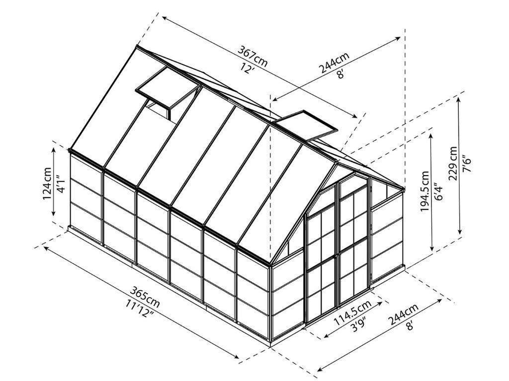 Чертежи теплицы из поликарбоната: Чертежи и размеры теплицы из поликарбоната: фото парника 3:6, 3:4