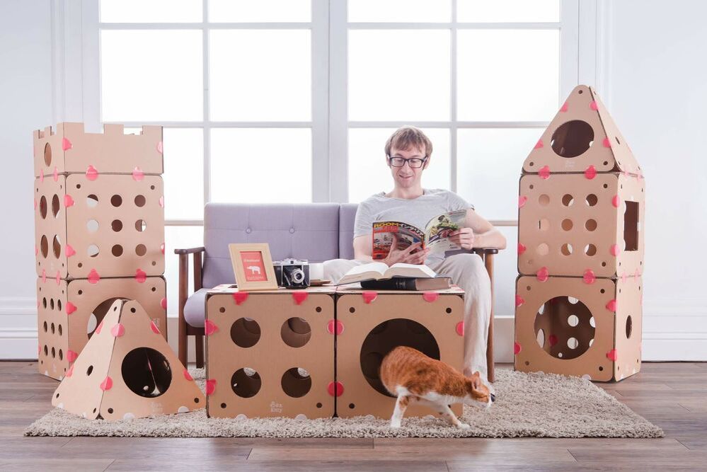Дом для кошки своими руками из картона: пошаговая инструкция по изготовлению домика для котов из картона и футболки