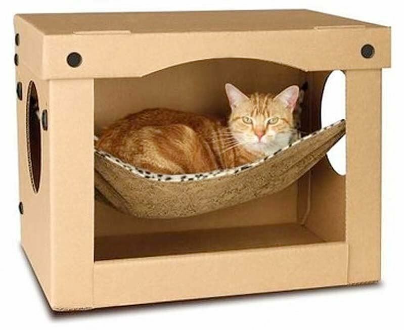 Как сделать домик для кошки своими руками из коробки: пошаговая инструкция по изготовлению домика для котов из картона и футболки