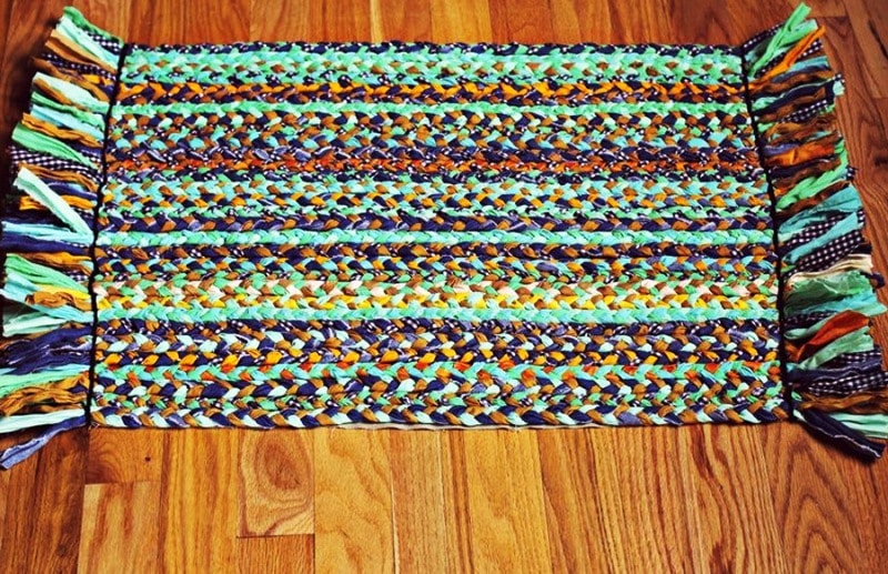 Плетение коврика из лоскутков: Как сплести коврик из лоскутков без крючка с фото и видео