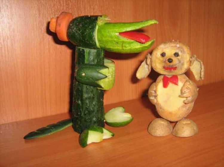 Поделка из фруктов и овощей для детского сада фото: Поделки из овощей и фруктов (160 фото)