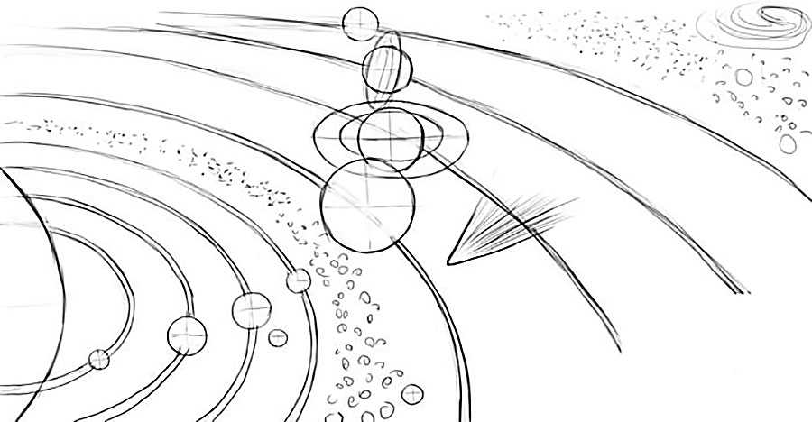 Солнечная система рисунок карандашом: Картинки Солнечной системы для срисовки