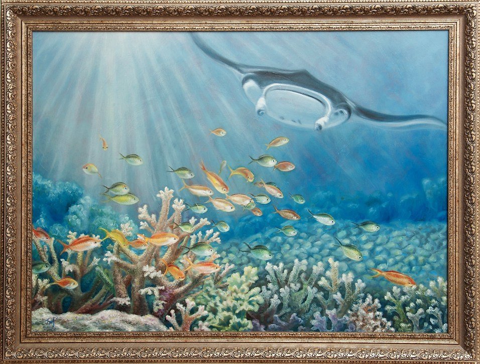 Подводный мир маслом: Купить картину маслом Подводный мир от 5850 руб. в галерее Дас Арт