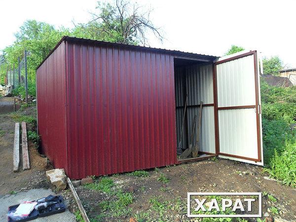 Фото сарай из профнастила: из профильных труб и металлопрофиля своими руками, как построить хозблок с односкатной крышей, чертеж