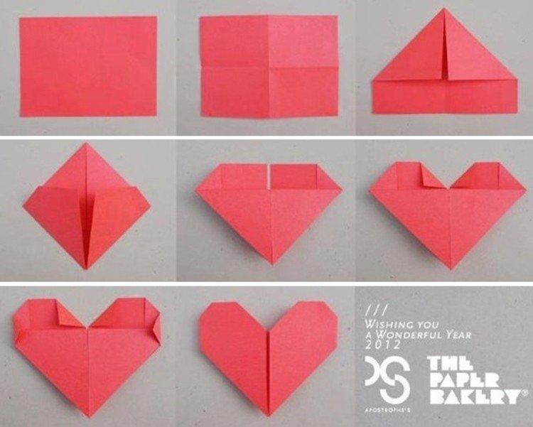 Оригами объемное сердце из бумаги: Пошаговая схема оригами из бумаги Объемное сердце |