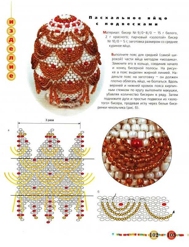 Яйцо пасхальное из бисера схема: Схема пасхальных яиц из бисера