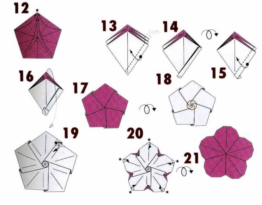 Оригами из бумаги для начинающих цветы: Как сделать оригами цветы из бумаги