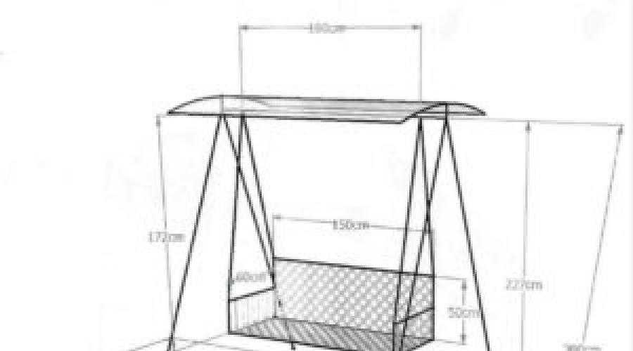 Чертеж с размерами качели из металла: Чертежи с размерами садовых качелей из металла и дерева: 75 фото