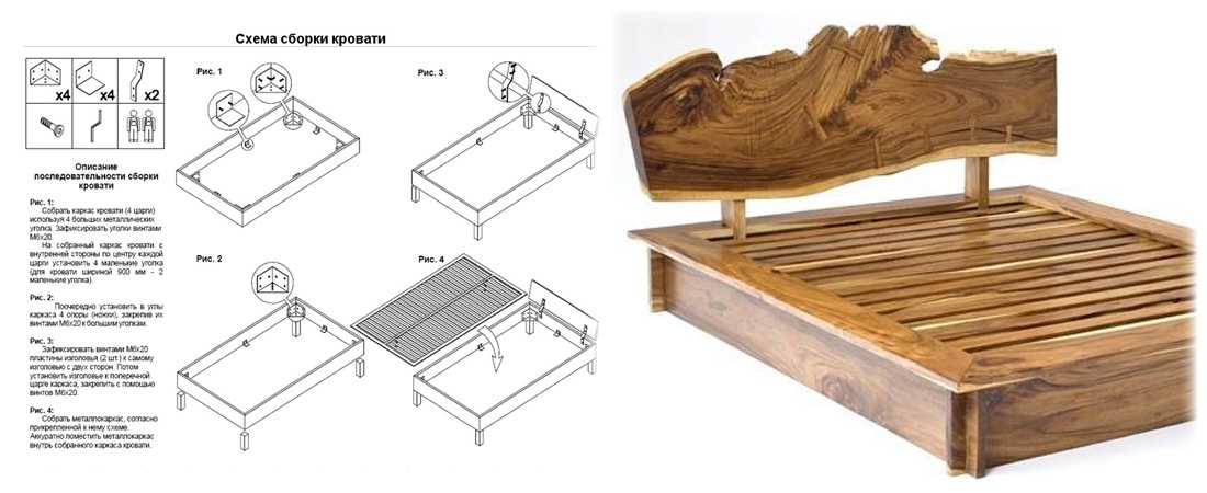 Сделать кровать из дерева своими руками чертежи: 820 чертежей с размерами, схемами и эскизами