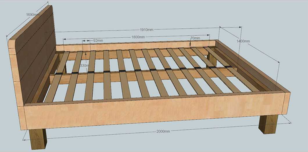 Сделать кровать из дерева своими руками чертежи: 820 чертежей с размерами, схемами и эскизами