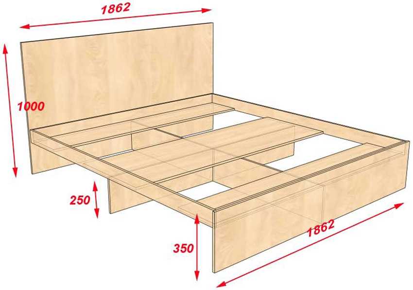 Сделать кровать из дерева своими руками чертежи: 820 чертежей с размерами, схемами и эскизами