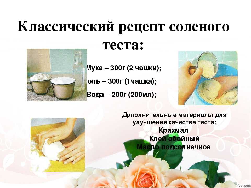 Рецепт теста для поделок из соленого теста: Вкусные домашние рецепты c пошаговыми фото