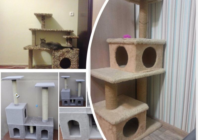 Домик для котов своими руками фото: Домик для кошки своими руками (60 фото): можно сделать деревянный, построить из фанеры, свой самодельный дома, …