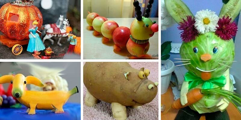 Вироби з овочів та фруктів на свято осені: Вироби із овочів та фруктів (33 ідеї для конкурсу) – Самотужки