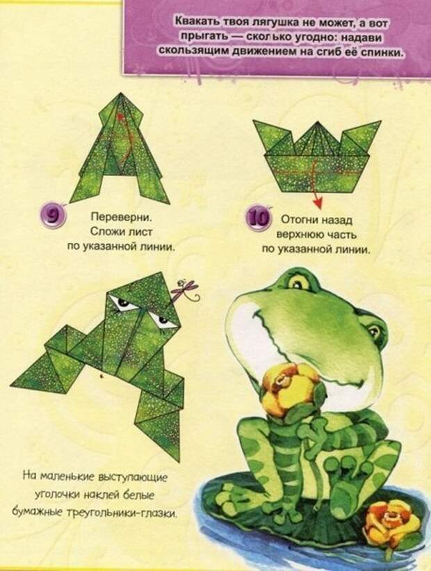 Схема оригами лягушка: Как из бумаги сделать лягушку. Оригами лягушка