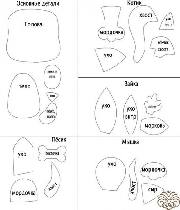 Из фетра выкройка: Выкройки из фетра. Игрушки из фетра своими руками 27 шаблонов с выкройками. Как сделать игрушки из фетра мастер класс…